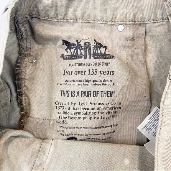 Levi’s 514 Cut Off Bleached Distressed Shorts Sz L - Picture 3 of 8